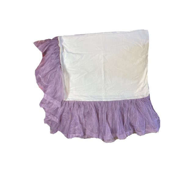 Unbranded Bedding Vintage Handmade Bedskirt Full Queen Size Purple